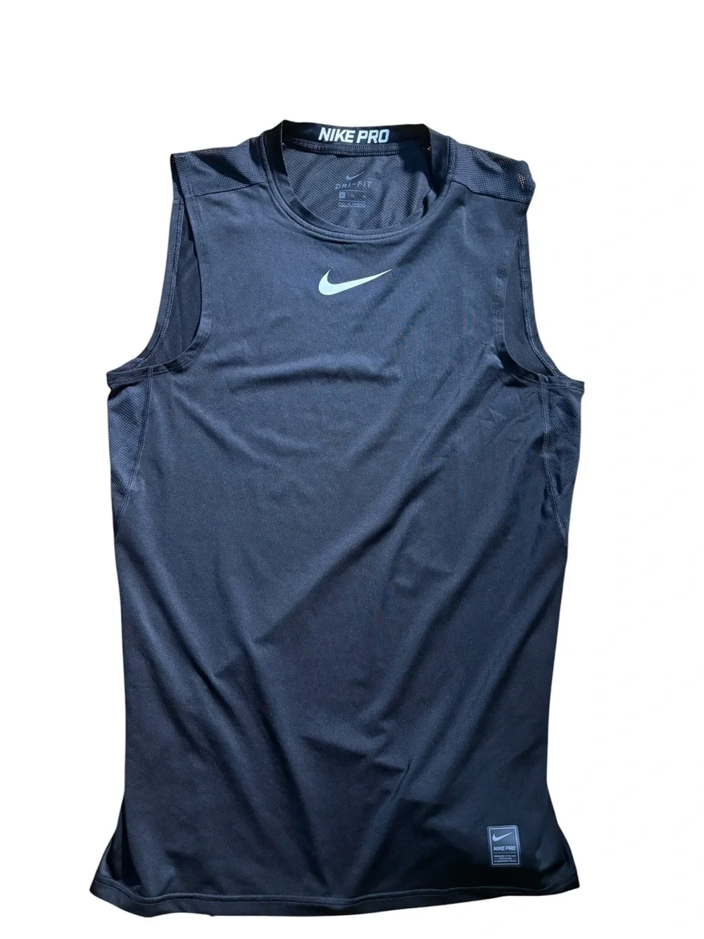 Nike Men’s Sleeveless Training Tank - Navy with Light Blue Swoosh